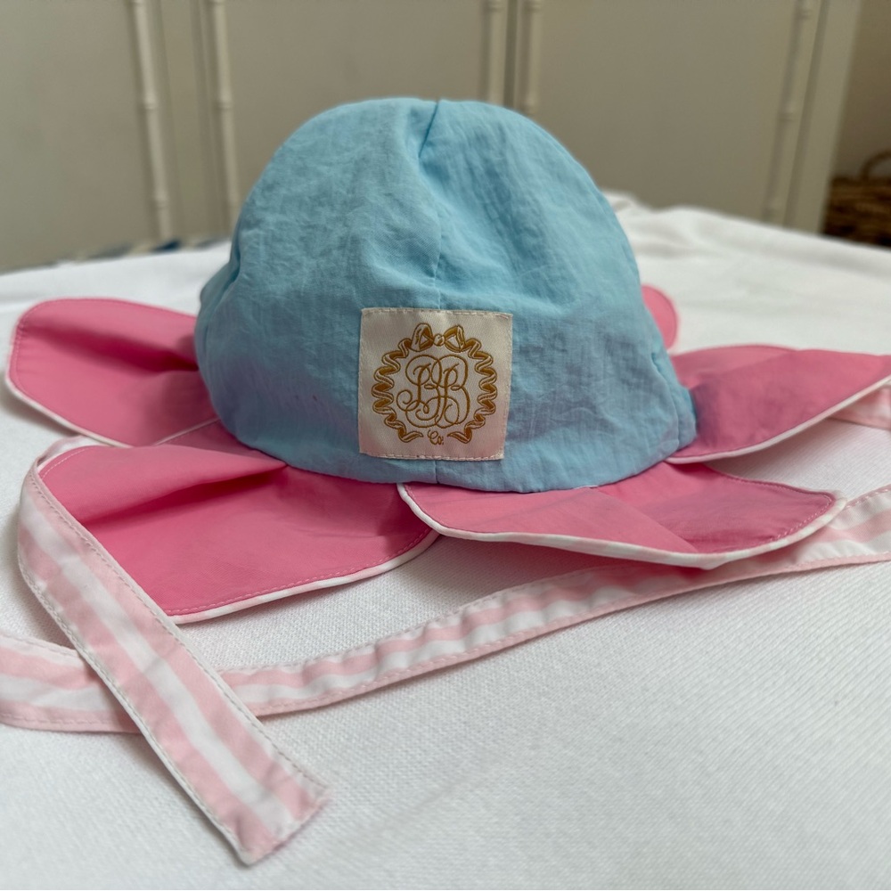 The Beaufort Bonnet Company Blue and Pink Sun Hat